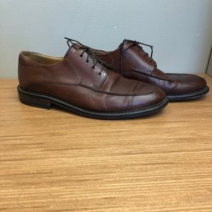 leather lace up oxford saddle work 8 M dress shoes
